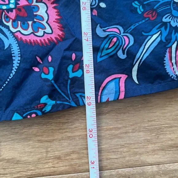 Talbots Plus Button Up Shirt Size 2X Blue Pink Floral Paisley Long Sleeve - Picture 5 of 7